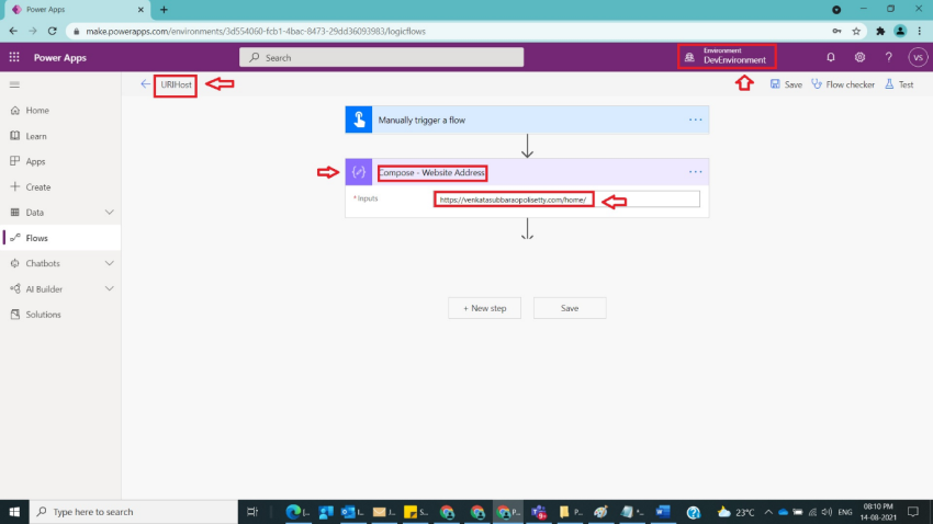 Usage of URIHost Function in Power Automate